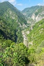 Over the Transfagarasan road, image taken from Poenari Castle Royalty Free Stock Photo