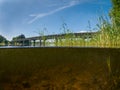 50/50 Over/Underwater View of Baltyboys Bridge from Blessington Lake