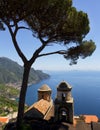 Over view of Amalfi Coast from Ravello, Italy