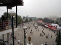 Over view of tourist enjoying the cold at Ridge road, Shimla, Himacal Pradesh, India