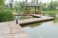 Over water pavilion in the garden