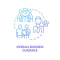 Overall business guidance blue gradient concept icon