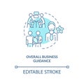 Overall business guidance turquoise concept icon