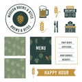 The overall design emphasizes a modern inviting atmosphere for a brewpub setting Royalty Free Stock Photo