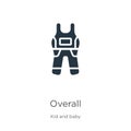 Overall icon vector. Trendy flat overall icon from kid and baby collection isolated on white background. Vector illustration can