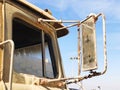 Overall mirror of the truck against the blue sky Royalty Free Stock Photo