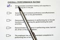 Overall Performance Rating Form 2 Royalty Free Stock Photo