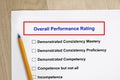 Overall performance rating survey for industry Royalty Free Stock Photo
