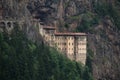 Sumela Monastery on a high hill, in Trabzon, Turkey