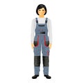 Overalls denim icon cartoon vector. Worker expert Royalty Free Stock Photo