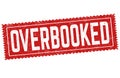 Overbooked sign or stamp Royalty Free Stock Photo