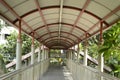 Overbridge for passenger crossing Royalty Free Stock Photo