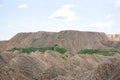 Overburden mountain formed in a coal mines Royalty Free Stock Photo