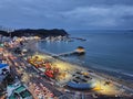 Overcast afternoon at Yeongildae Beach in Pohang South Korea