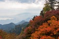 Overcast autumn landsacpe at Mount Hiei Royalty Free Stock Photo