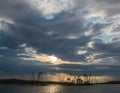 Overcast clouds at Rietvlei Nature Reserve. Royalty Free Stock Photo