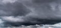 Overcast cloudy sky with dark cloud in windy day Royalty Free Stock Photo