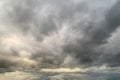 Overcast cloudy sky with dark clouds on a windy day Royalty Free Stock Photo