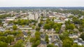 Overcast Day Aerial View over the Urban Downtown Area of Bowling Green Kentucky Royalty Free Stock Photo