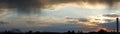 Overcast evening sky panorama