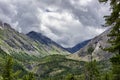 Overcast over mountain valley Royalty Free Stock Photo