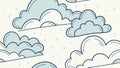 Overcast Rain Clouds, Moody Seamless Vector Weather Pattern, vector design Generative AI Royalty Free Stock Photo