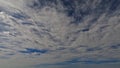 overcast rare pretty white cumulus in the summertime sky - photo of nature