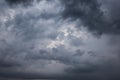 Overcast sky with dark clouds, The gray cloud ,Before rain. Royalty Free Stock Photo