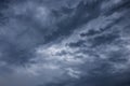 Overcast sky with dark clouds, The gray cloud ,Before rain. Royalty Free Stock Photo