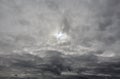 Overcast sky with dark stormy rain clouds.