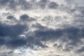 An Overcast Sky Filled with Dramatic and Intricate Cloud Patterns Across the Horizon Royalty Free Stock Photo