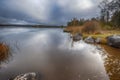 Overcast sky over lake Royalty Free Stock Photo