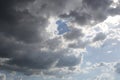 Overcast sky of rain clouds forming in the sky in concept of climate. Royalty Free Stock Photo