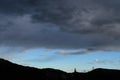 Overcast sky before Rain is coming. Dark clouds sky before storm background.