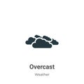 Overcast vector icon on white background. Flat vector overcast icon symbol sign from modern weather collection for mobile concept Royalty Free Stock Photo