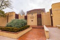 Overcast view of the Alumni Memorial Chapel of New Mexico Military Institute Royalty Free Stock Photo