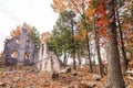 Overcast view of the cottage ruins Royalty Free Stock Photo