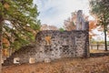Overcast view of the cottage ruins Royalty Free Stock Photo