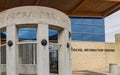 Overcast view of the Kansas Travel Information Center