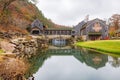 Overcast view of the main building of Dogwood Canyon Nature Park