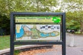 Overcast view of the map of Flushing Meadows Corona Park Royalty Free Stock Photo