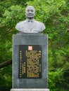 Overcast view of the president statue in Taiwushan Cemetery