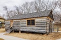 Overcast view of some wooden old building