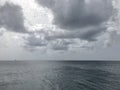 Overcast weather at sea Royalty Free Stock Photo