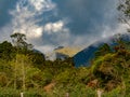 An overcasted landscape of the Andean mountains Royalty Free Stock Photo