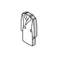 overcoat outerwear male isometric icon vector illustration
