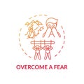 Overcome a fear concept icon