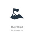 Overcome icon vector. Trendy flat overcome icon from startup collection isolated on white background. Vector illustration can be