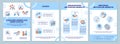 Overcome workplace demotivation blue brochure template