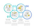 Overcoming impostor phenomenon tips circle infographic template